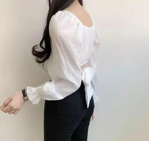 Modern Classic Puff Style Full Sleeve Crop Top