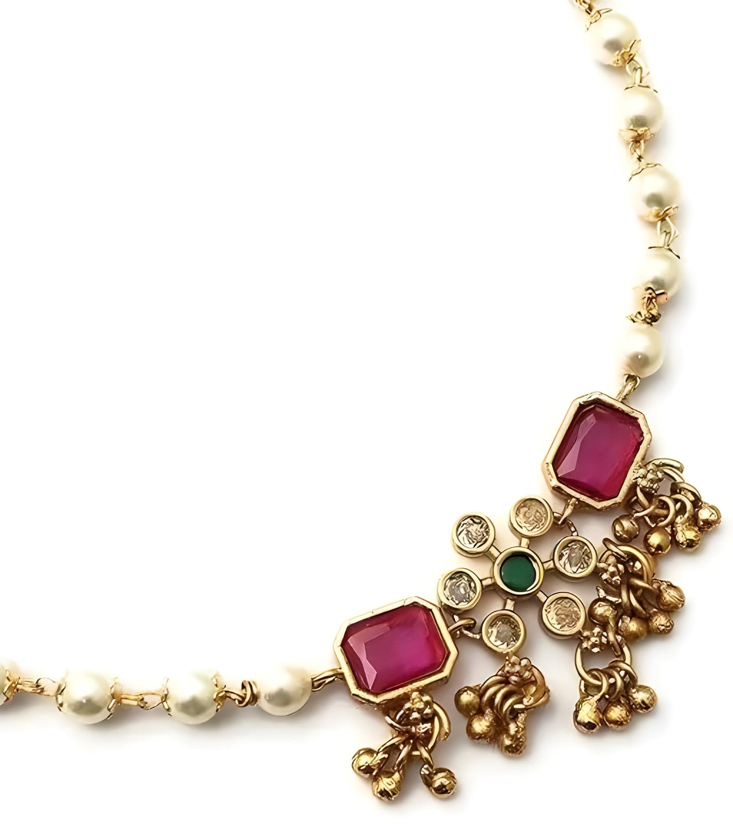 Elegant Kundan Pearl Jewelry Set